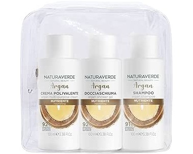 SET TRAVEL KIT NATURAVERDE ARGAN 100 ML X 3 PZ