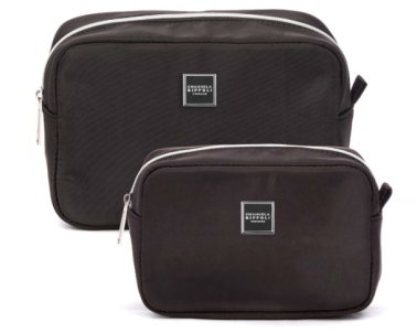 EB BEAUTY CASE NYLON NERO FINITURE ARGENTO 22420