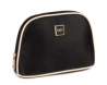 EB BUSTA PORTA COSMETICI MARTELLATA NERA BORDO BEIGE MEDIA 22508