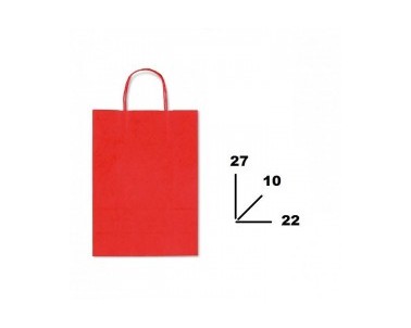 GIFT BAG CARTA 22X10X27 ROSSO