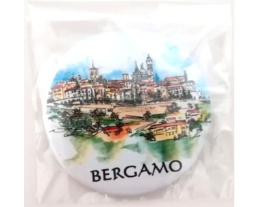 MAGNETE TONDO IG BERGAMO VEDUTA