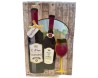 BIGLIETTO AUGURALE COLLAGE BOTTIGLIE DI VINO BC 386