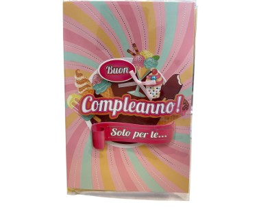 BIGLIETTO AUGURALE COLLAGE GELATI BC 95
