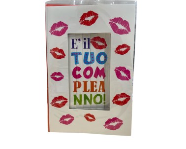 BIGLIETTO AUGURALE COLLAGE LABBRA BC 086