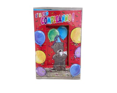 BIGLIETTO AUGURALE COLLAGE ORSETTO BC 80