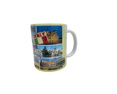 TAZZA ITALIA IMMAGINI CITTA' FRANCOBOLLI