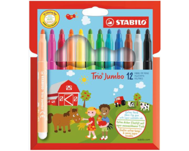 STABILO PENNARELLO TRIO JUMBO AST 12PZ X6 