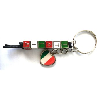 PORTACHIAVI MET ITA CUBETTI SCRITTA